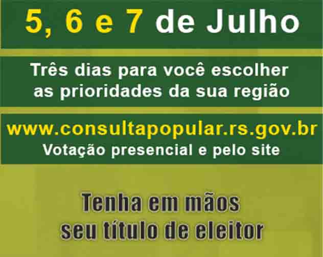  Novidade na Consulta Popular: voto também poderá ser efetuado via SMS