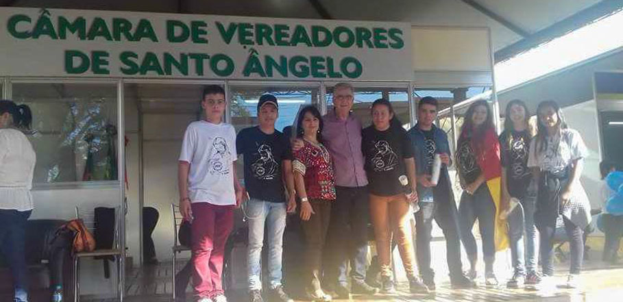 Instituto federal Farroupilha realiza ações no estande da Câmara de vereadores de Santo Ângelo durante a 18° Fenamilho