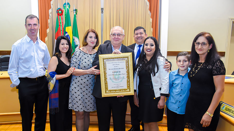 Hermes Antônio Marchetti recebe título de Cidadão Honorário da Câmara de Vereadores