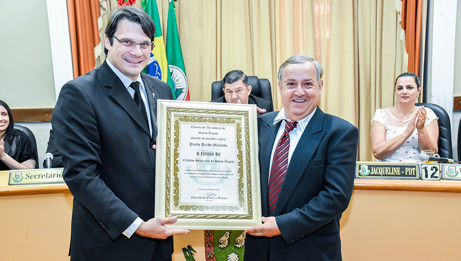 Paulo Prado Machado é agraciado com Título Cidadão Honorário de Santo Ângelo