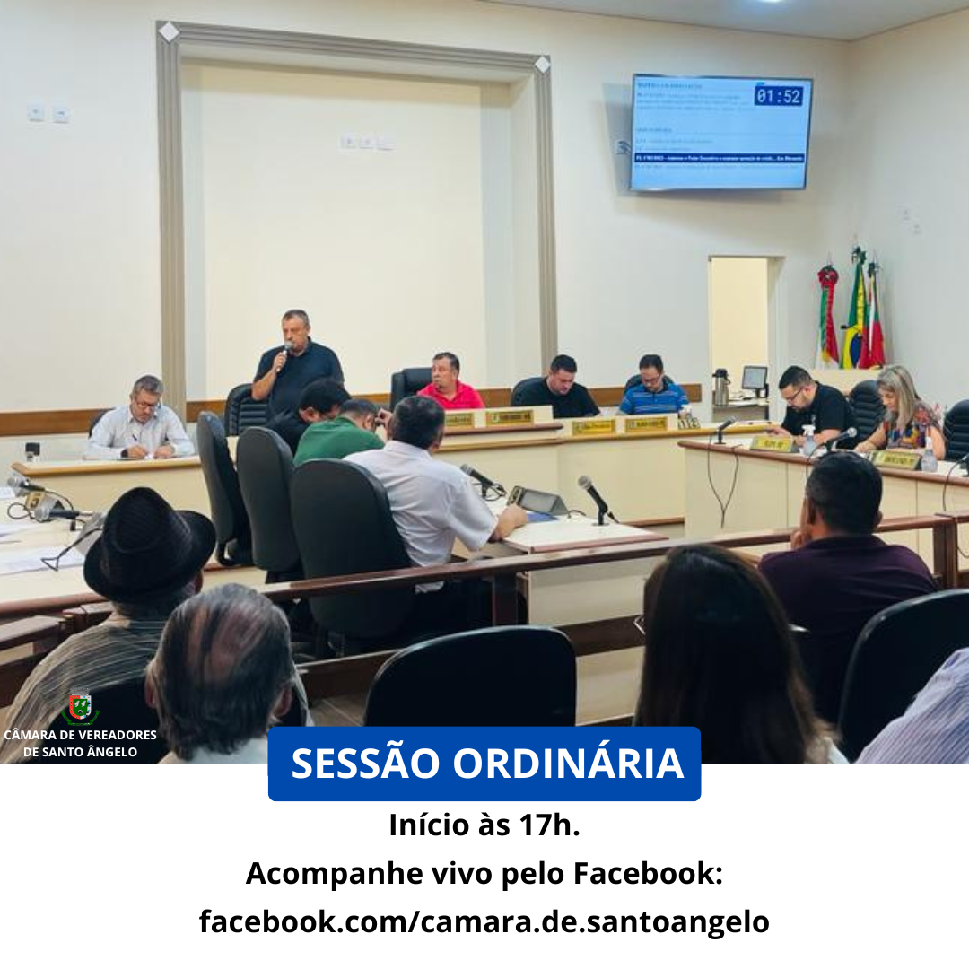A primeira Sessão Ordinária acontecerá na segunda-feira, 6 de fevereiro