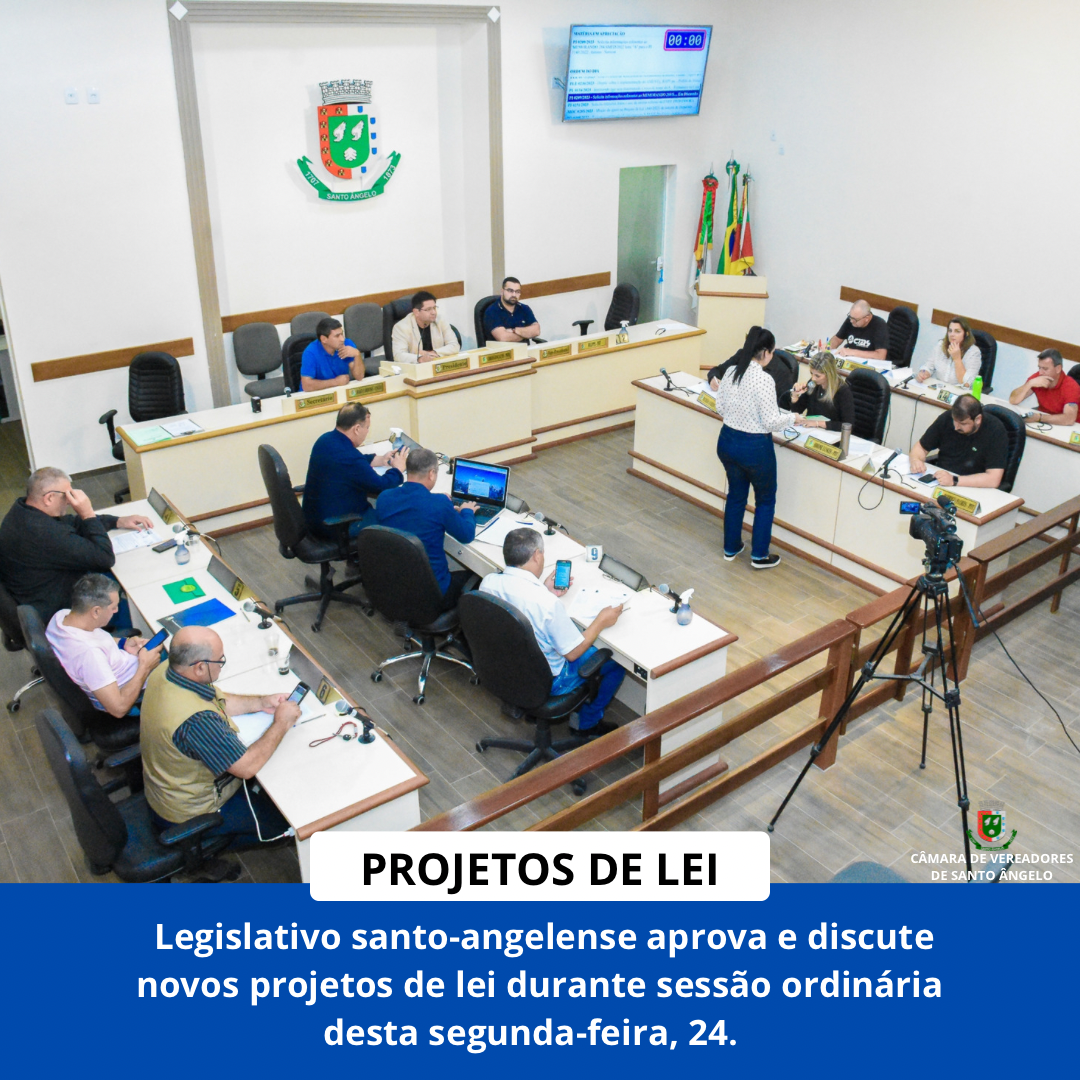 Confira os Projetos de Lei que estiveram em pauta na Sessão Ordinária da última segunda-feira