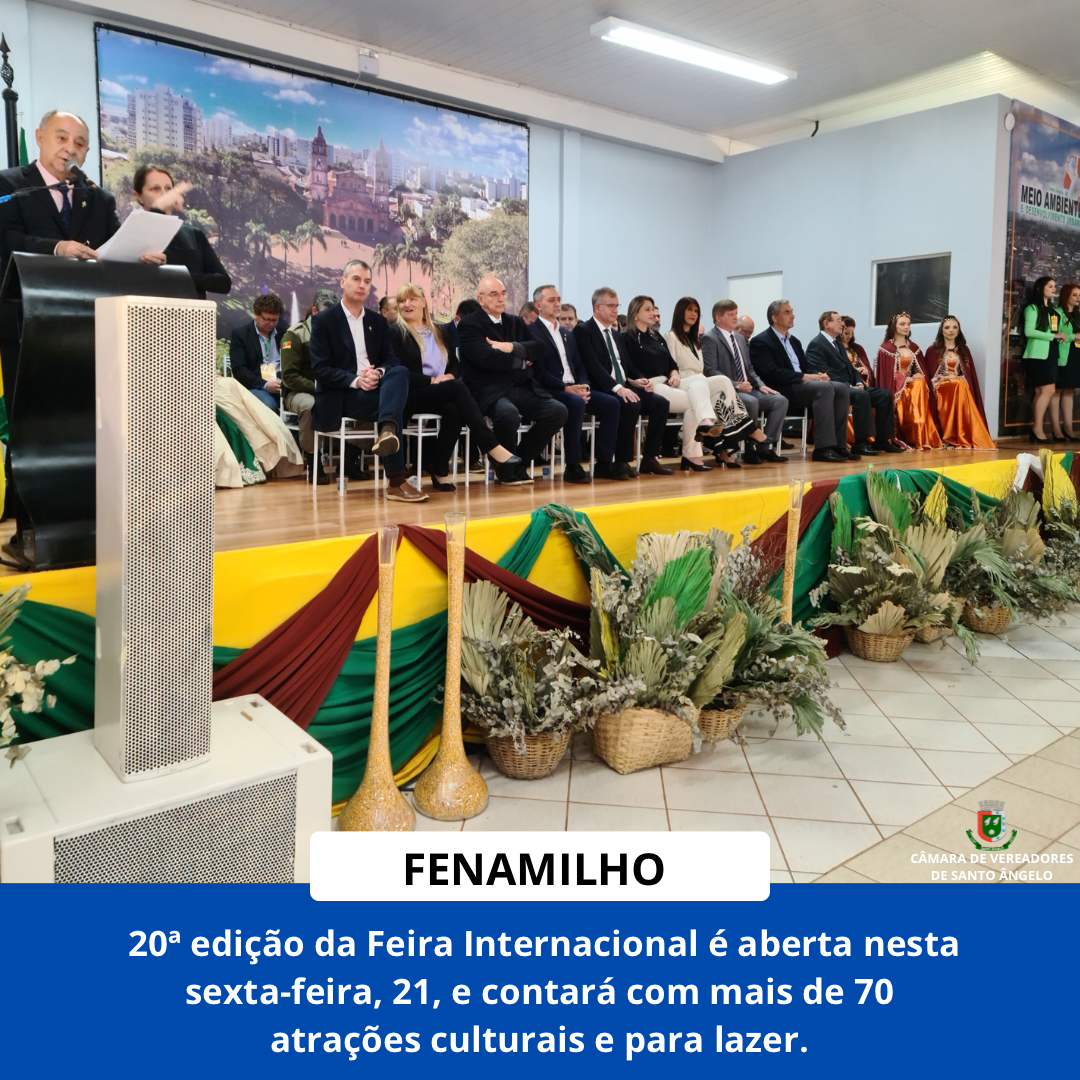 Legislativo prestigia a abertura da 20° edição da Fenamilho Internacional