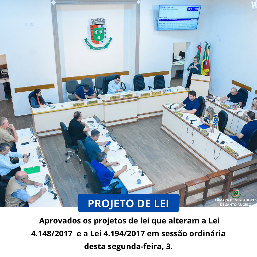 Aprovados 2 projetos de lei durante Sessão Ordinária da última segunda-feira