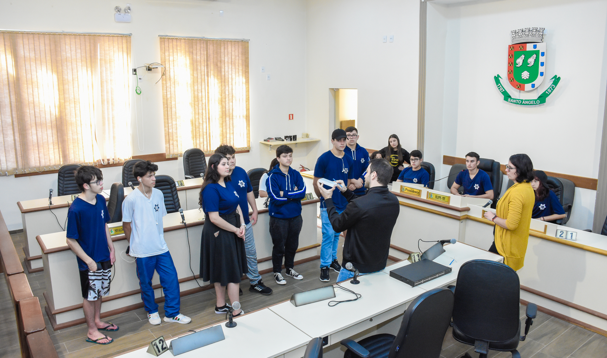   Alunos da Escola Técnica Estadual Presidente Getúlio Vargas visitaram as dependências da Câmara de Vereadores