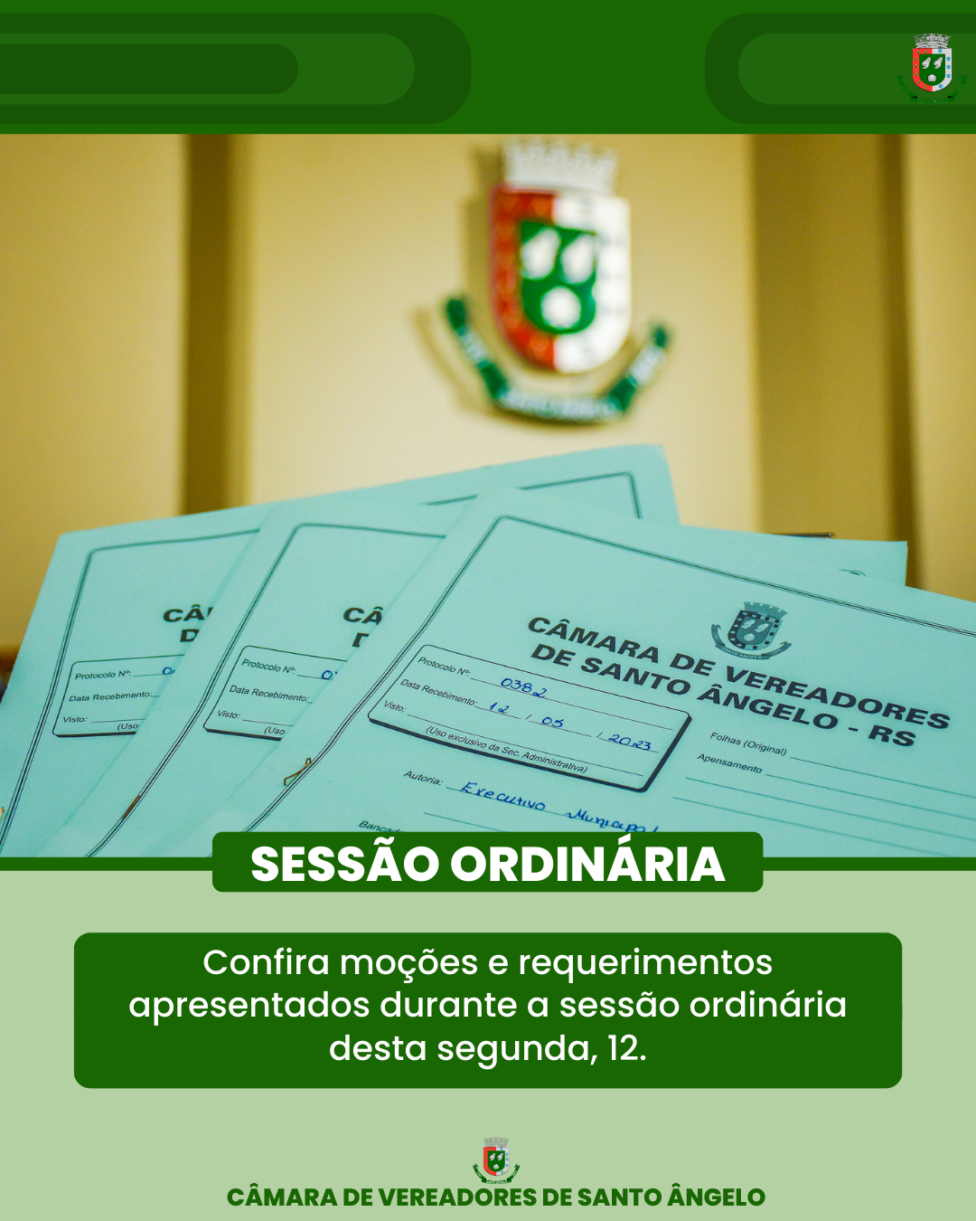 Confiras as moções e requerimentos apresentados esta semana ao Poder Legislativo