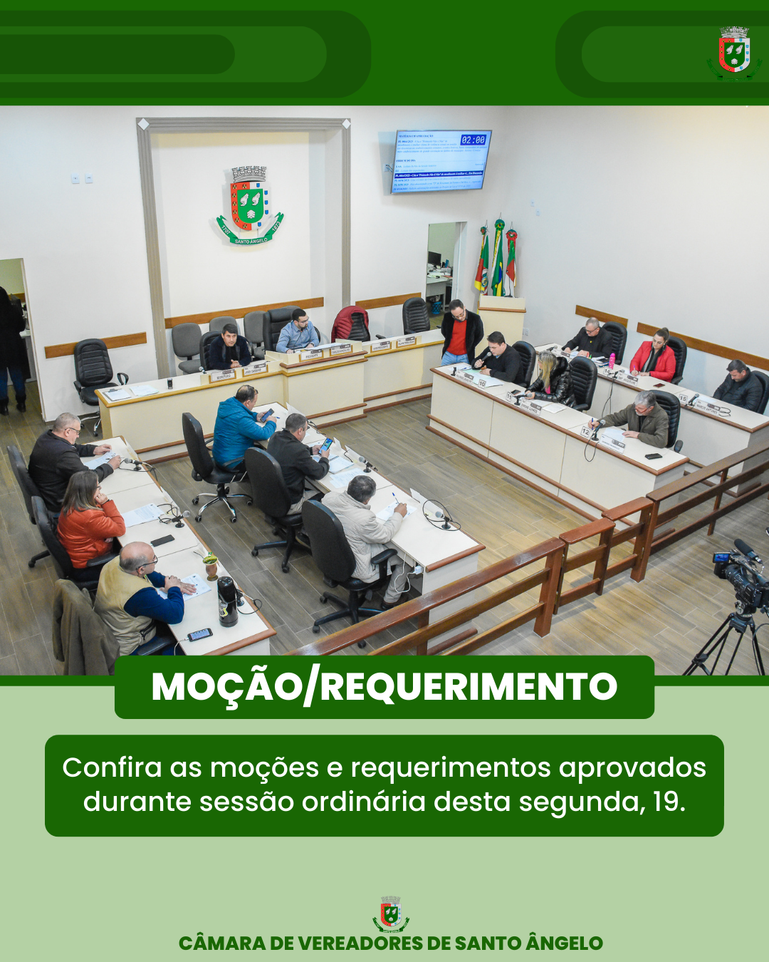 Veja a moção e requerimento aprovados esta semana na Câmara de Vereadores
