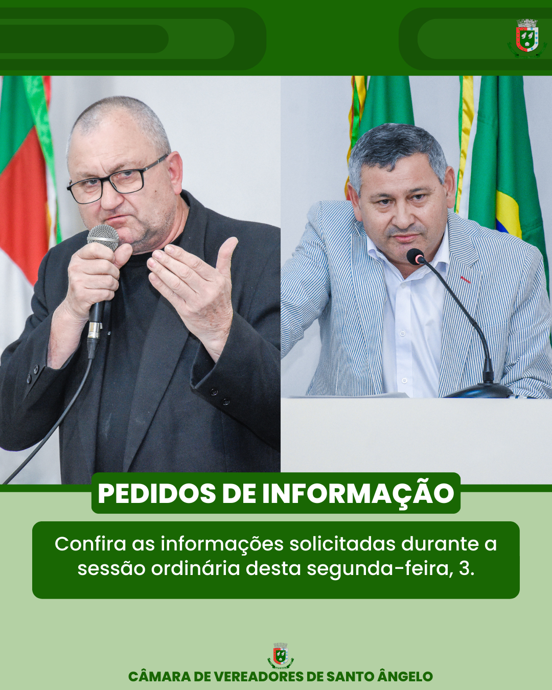 Confira os pedidos de informação colocados em pauta na Sessão Ordinária da última segunda-feira