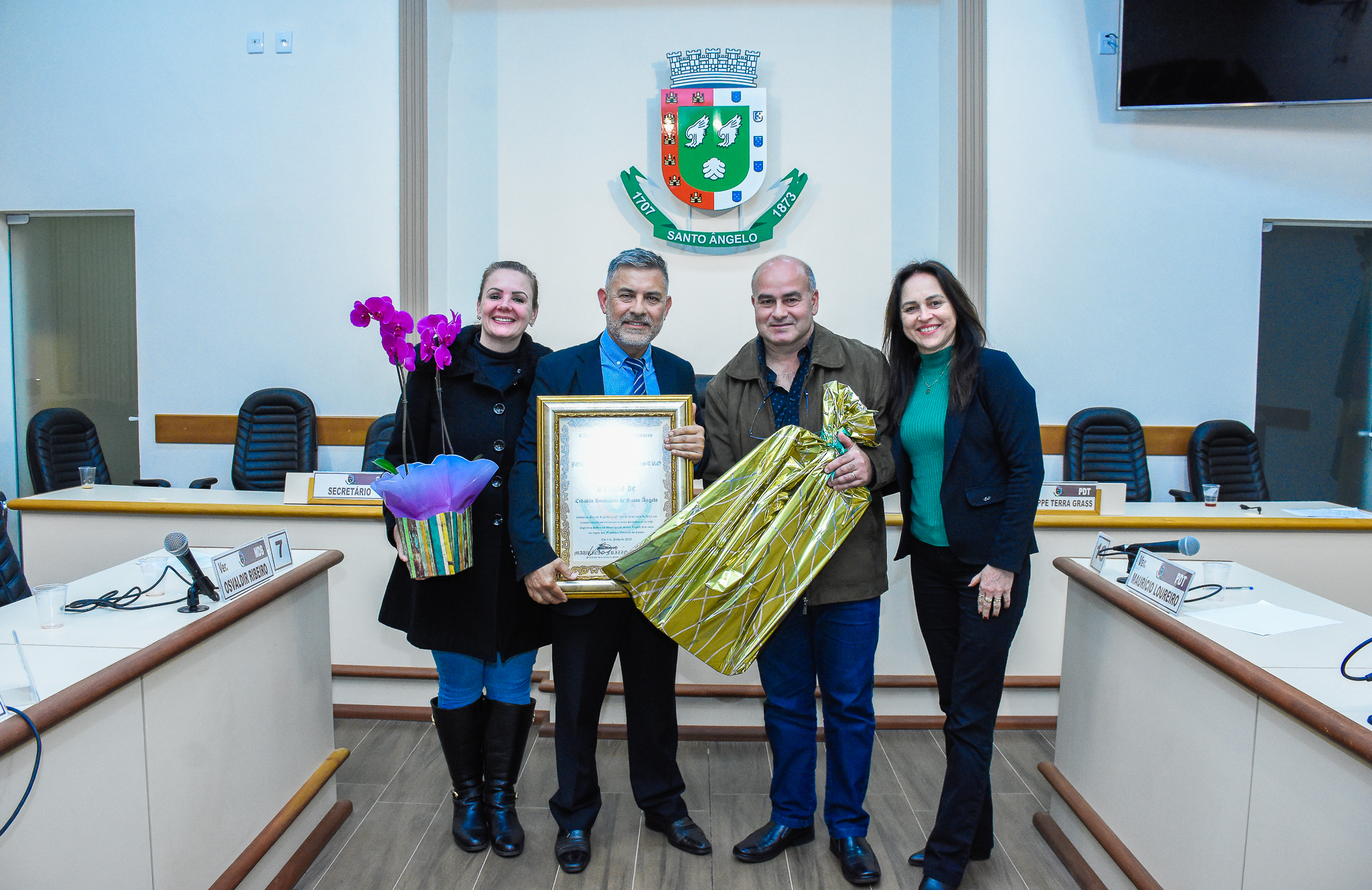 José Dinarte de Castro Silveira torna-se cidadão honorário do município de Santo Ângelo