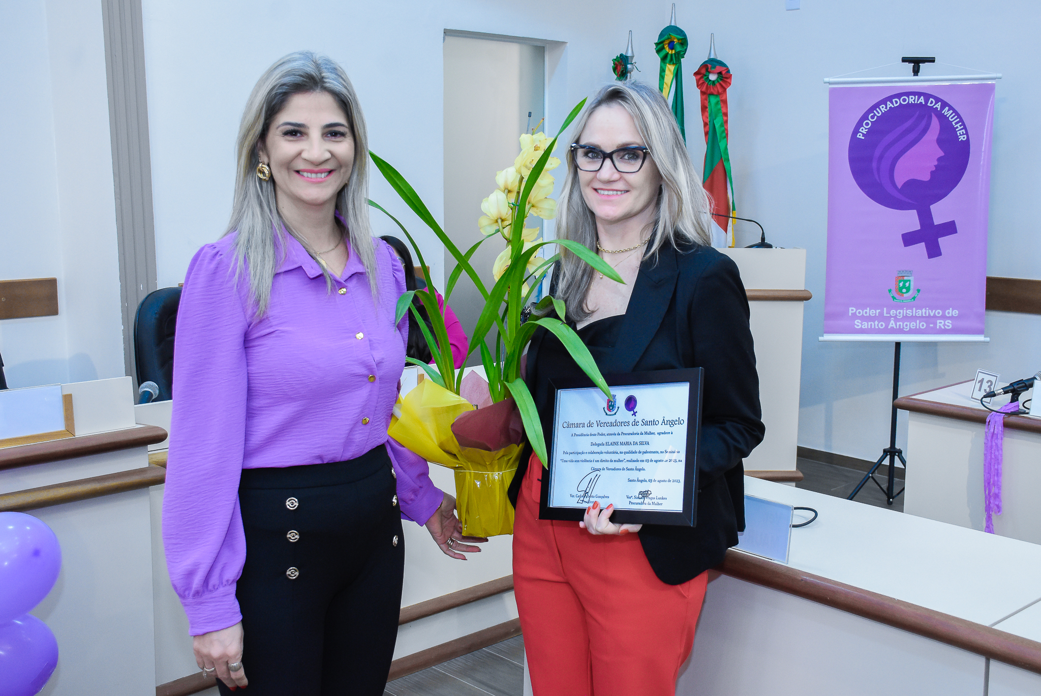 Procuradoria da Mulher através do Poder Legislativo realiza seminário sobre a campanha Agosto Lilás