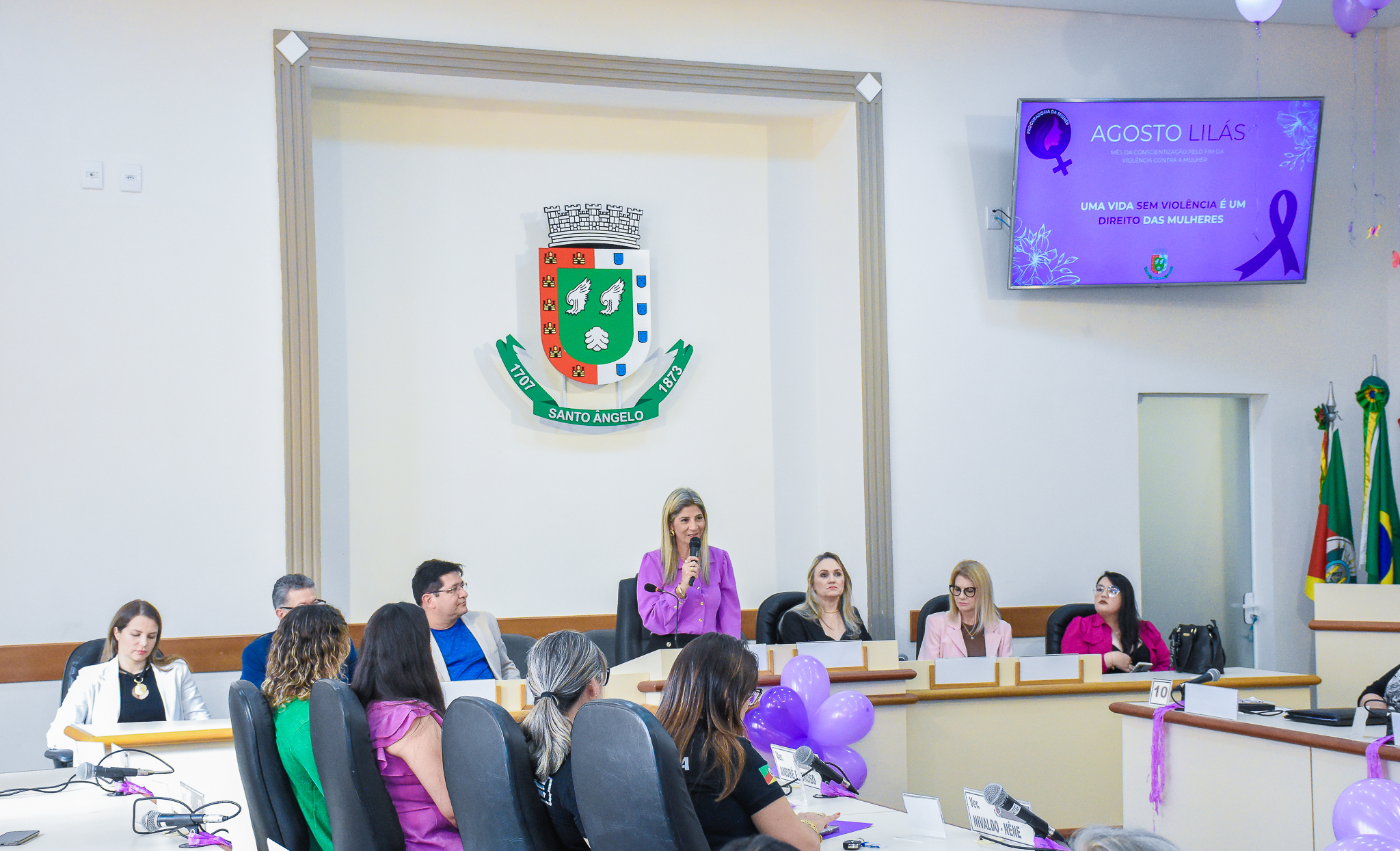 Procuradoria da Mulher através do Poder Legislativo realiza seminário sobre a campanha Agosto Lilás
