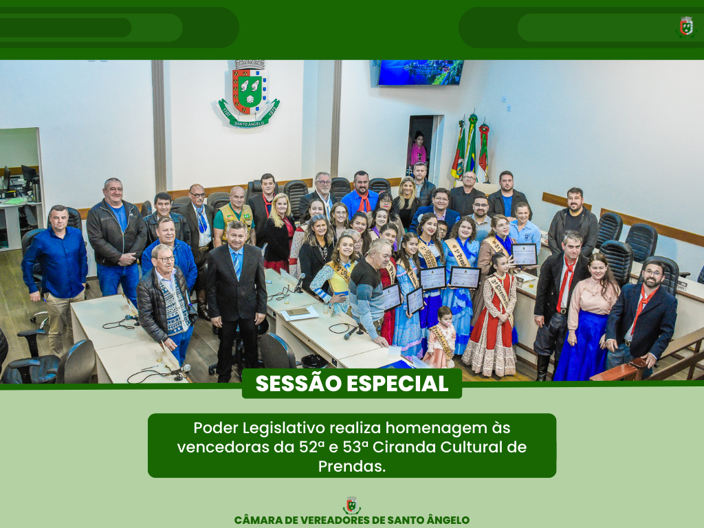 Realizada sessão especial em homenagem às vencedoras da 52ª e 53ª Ciranda Cultural de Prendas