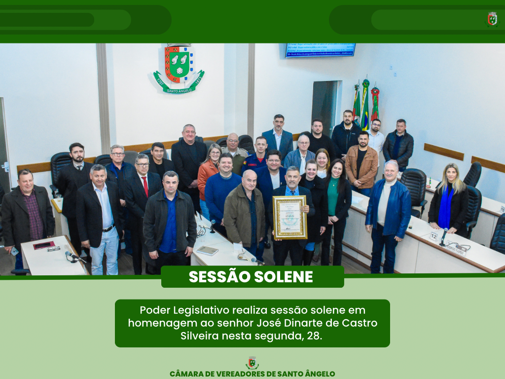 José Dinarte de Castro Silveira torna-se cidadão honorário do município de Santo Ângelo