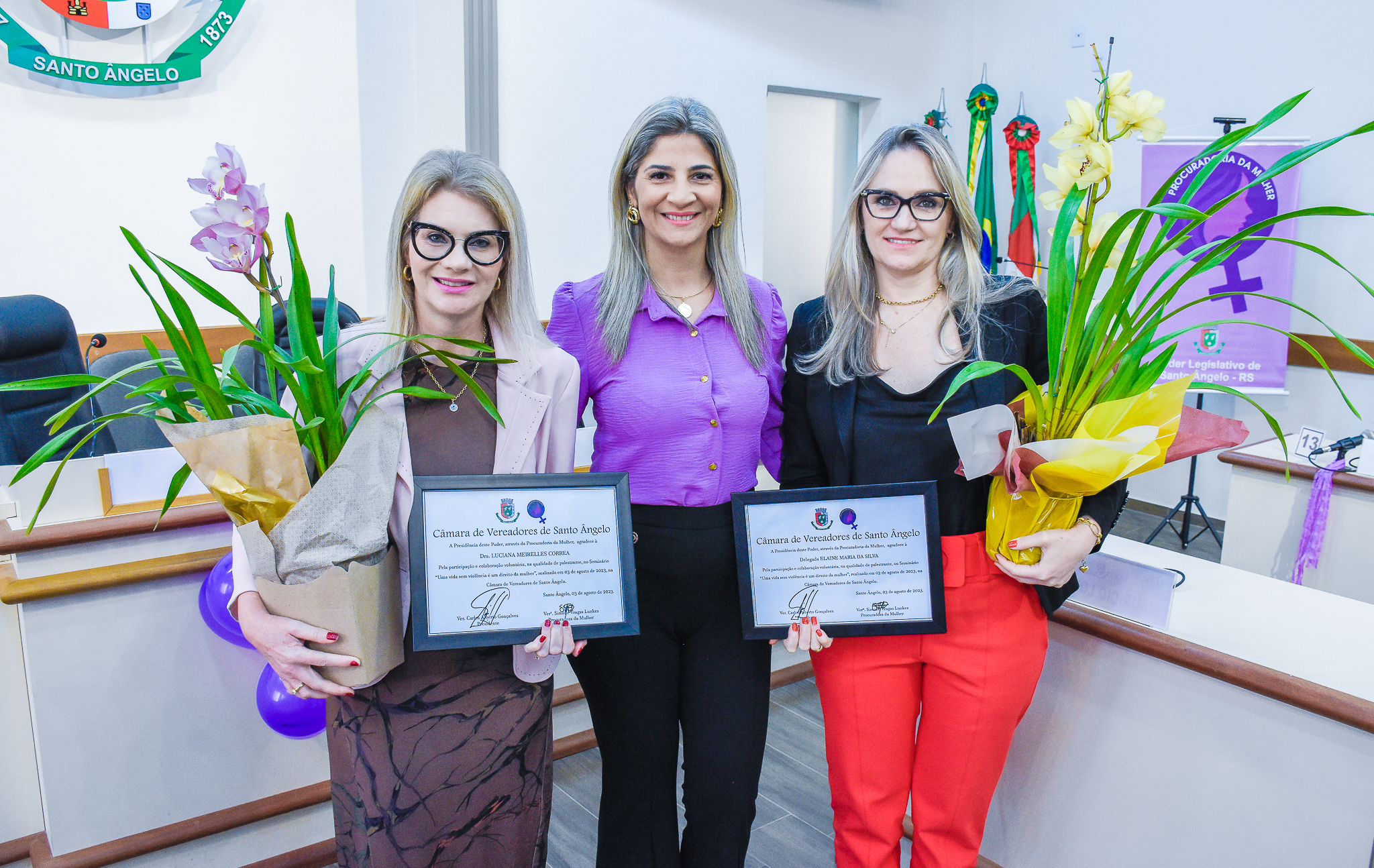 Procuradoria da Mulher através do Poder Legislativo realiza seminário sobre a campanha Agosto Lilás