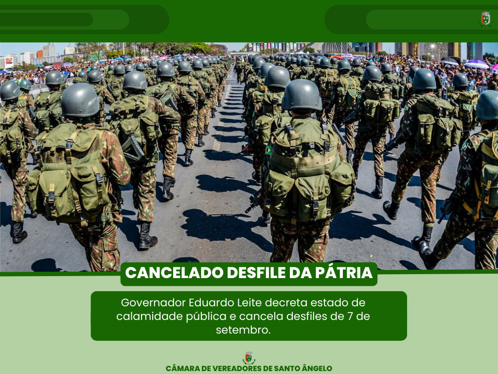 Cancelado desfile da pátria em Santo Ângelo