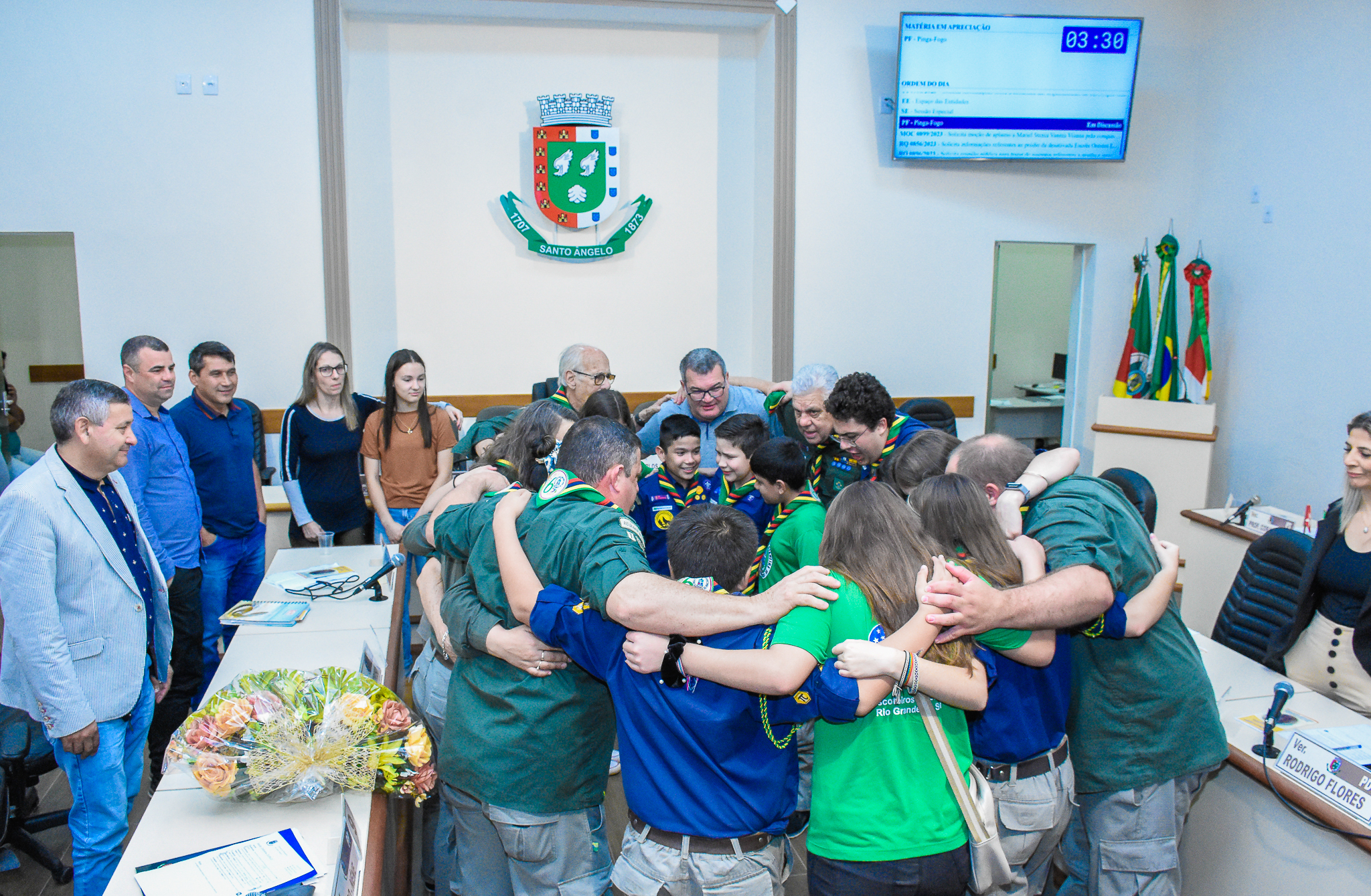 Poder Legislativo de Santo Ângelo realizou homenagem aos 60 anos do Grupo Escoteiro Medianeira 100RS