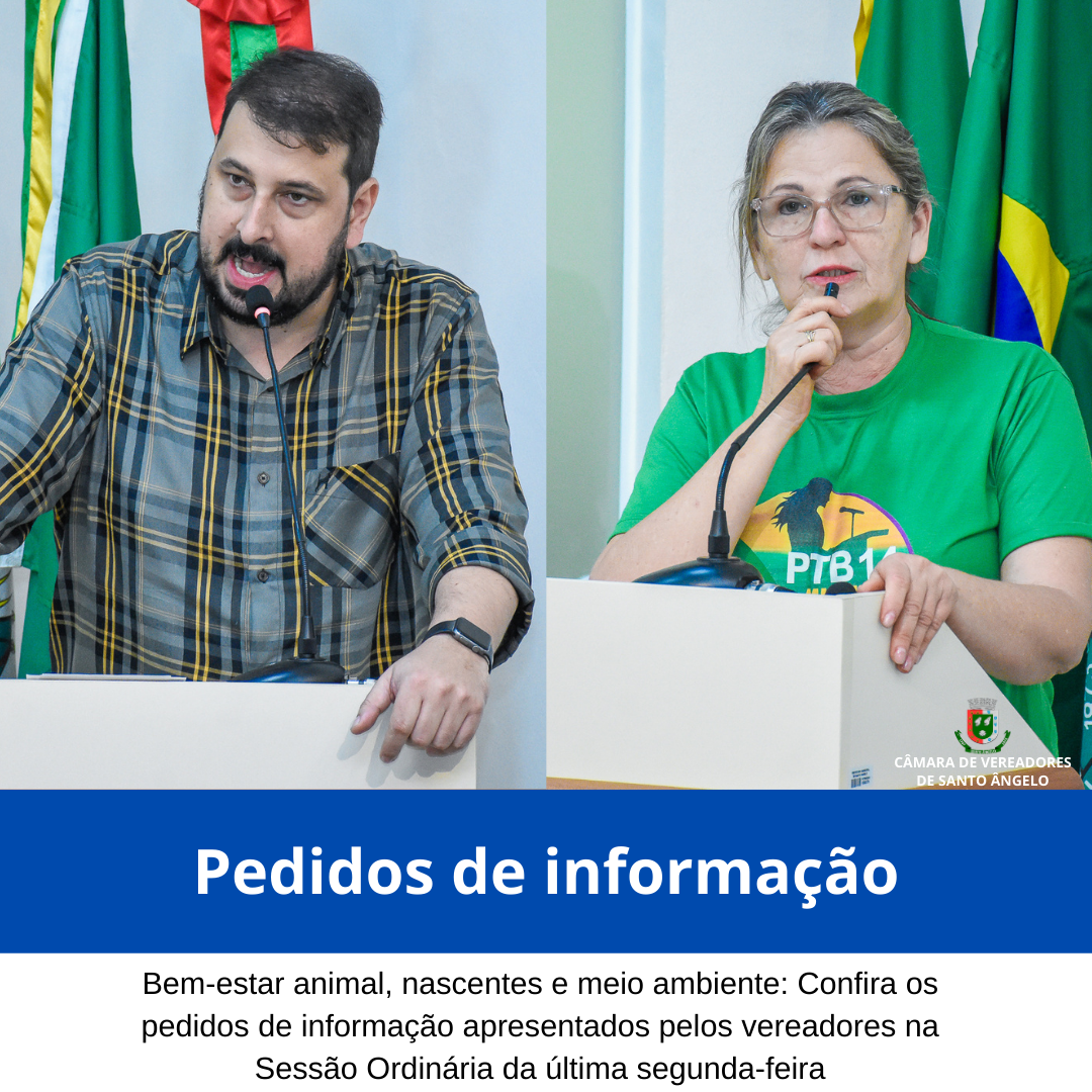 Saiba tudo sobre os pedidos de informação colocados em pauta na Sessão da última segunda-feira