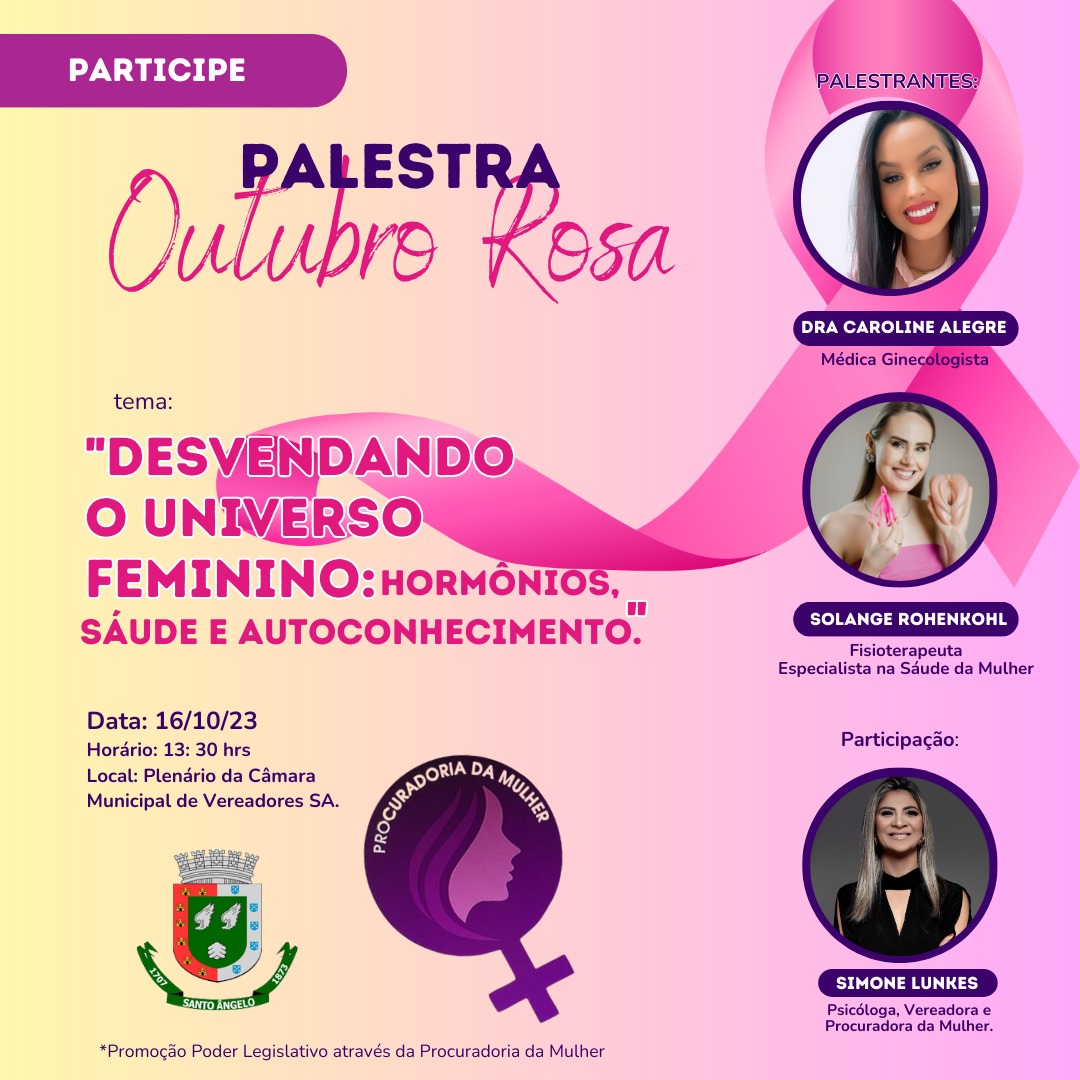 Procuradoria da Mulher promove palestra sobre o outubro rosa