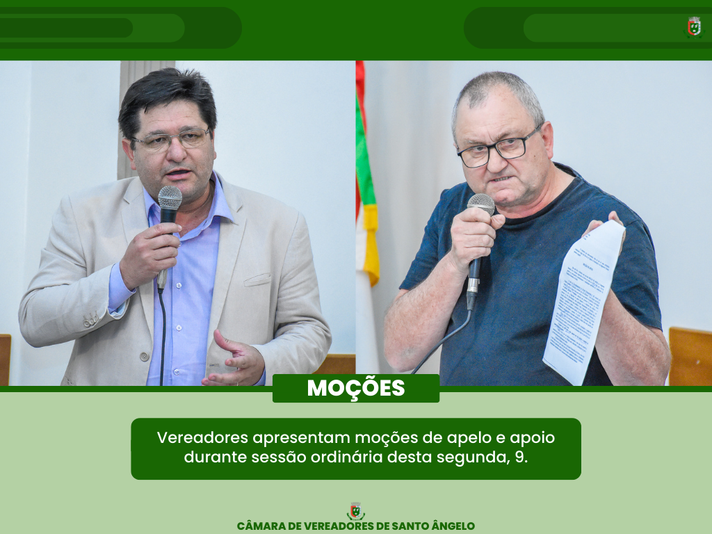 Saiba mais sobre os Pedidos de Informações e Moções deliberados na última segunda-feira