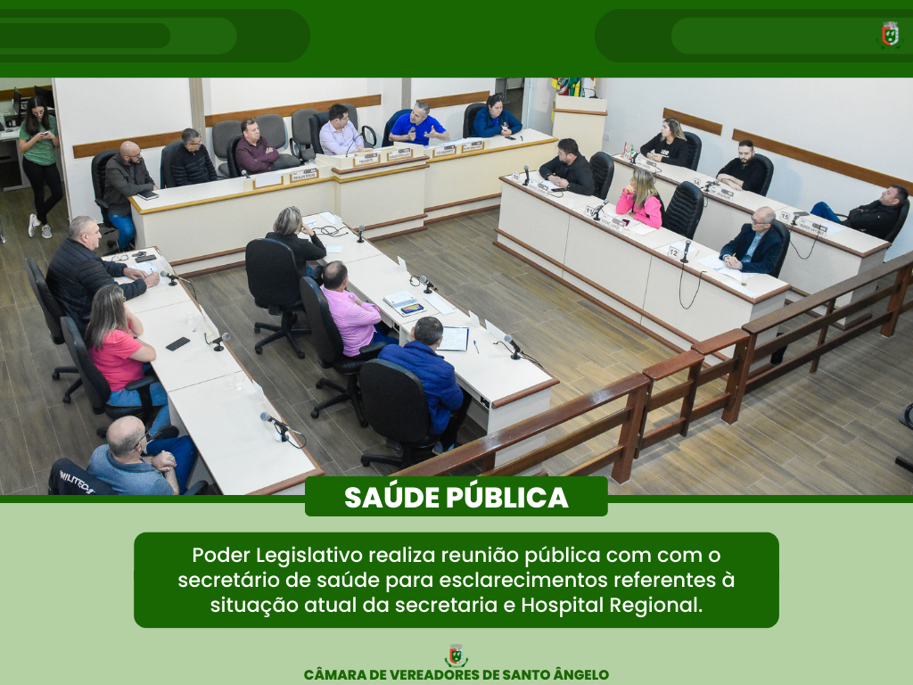 Legislativo realiza Reunião Pública sobre saúde