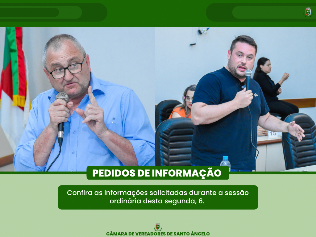 Veja os pedidos de informação aprovados na última segunda-feira