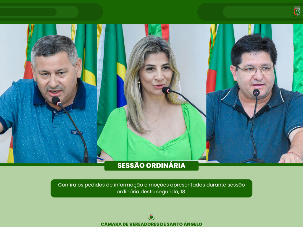 Legislativo aprova Moções e Pedido de Informação