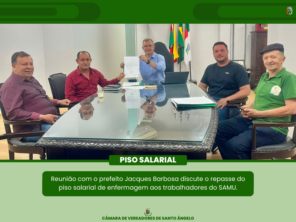 Legislativo realizou reunião com o Prefeito Jacques Barbosa para viabilizar o repasse do piso salarial para  profissionais do SAMU