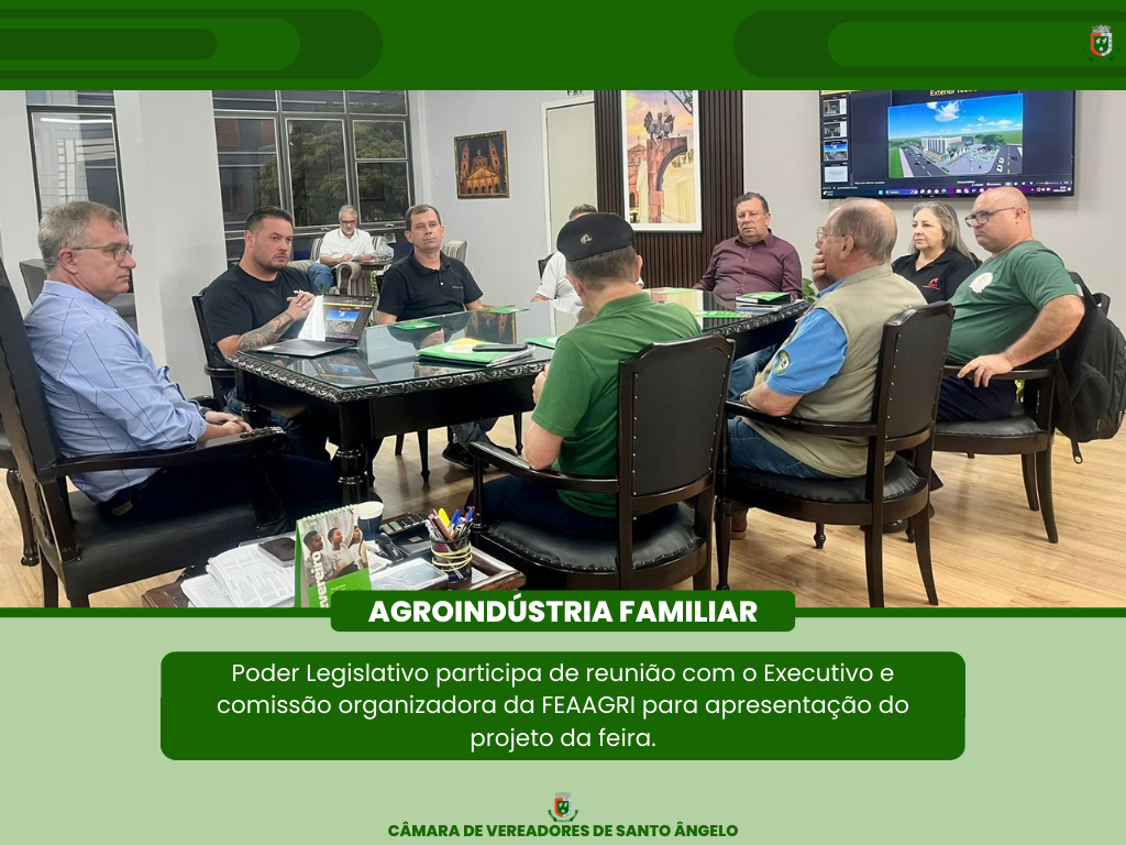  Com a presença do Legislativo Municipal comissão organizadora da FEAAGRI apresentou ao Executivo o formato  de trabalho