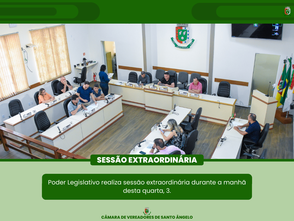 Realizada Sessão Extraordinária nesta quarta-feira