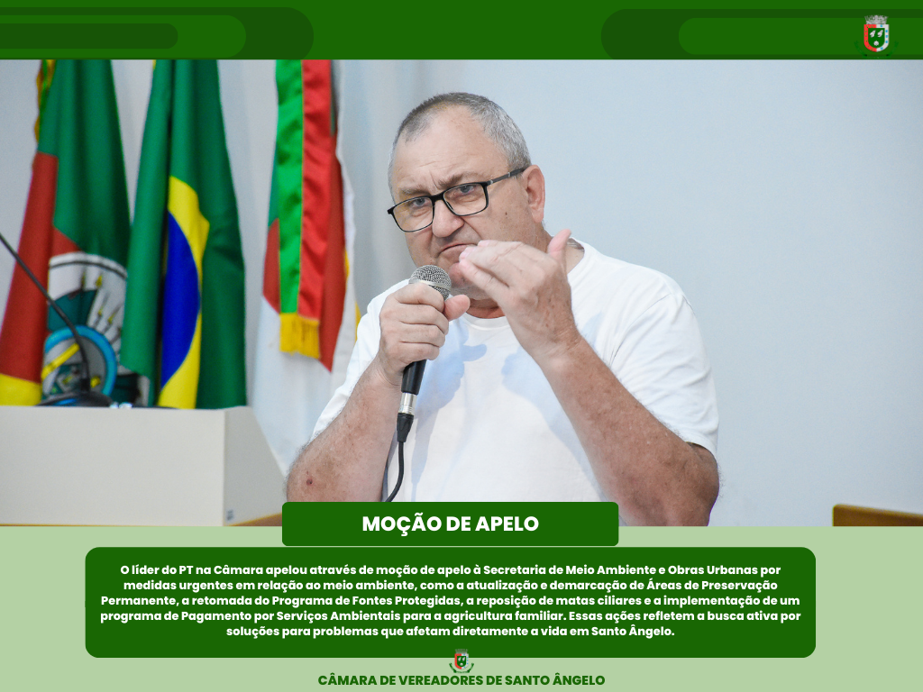 Três pedidos de informação e uma moção estiveram em pauta na sessão da última segunda-feira