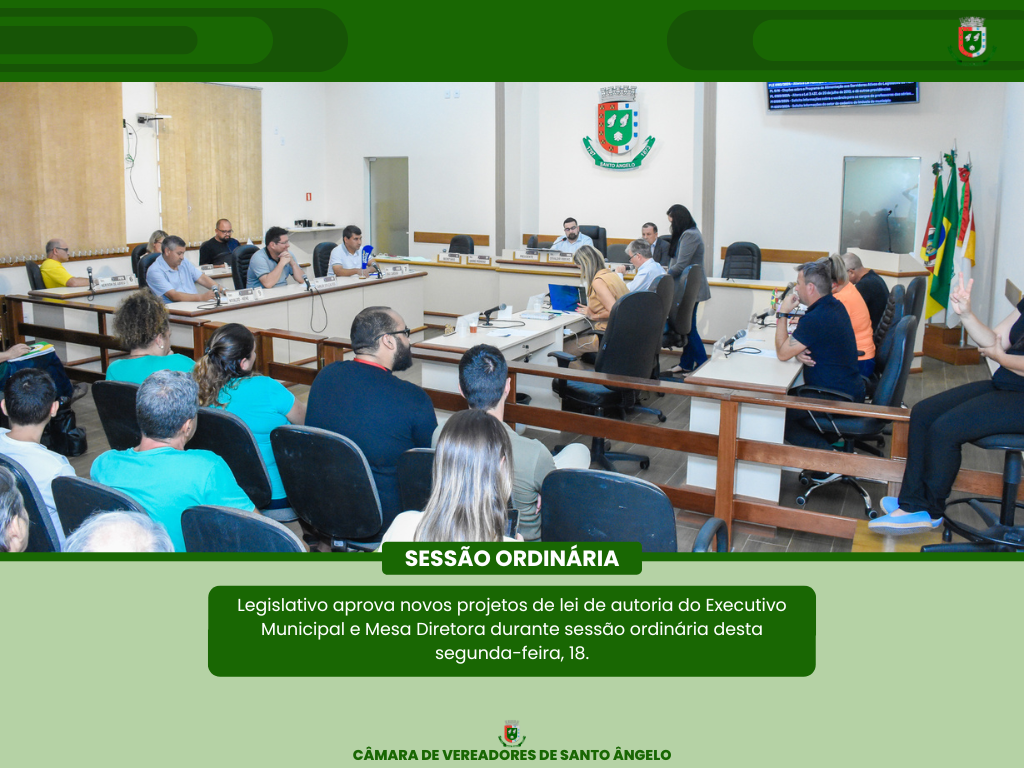Aprovados três Projetos de Lei na última segunda-feira