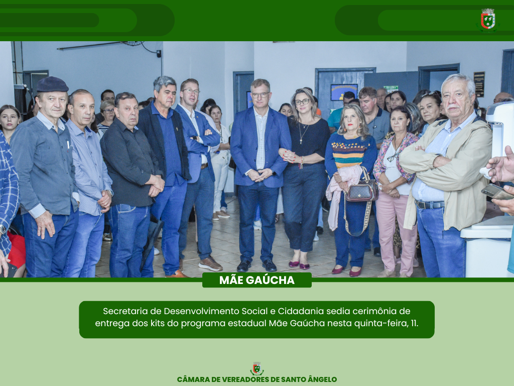 Legislativo santo-angelense acompanhou a entrega dos kits do Programa Estadual Mãe Gaúcha
