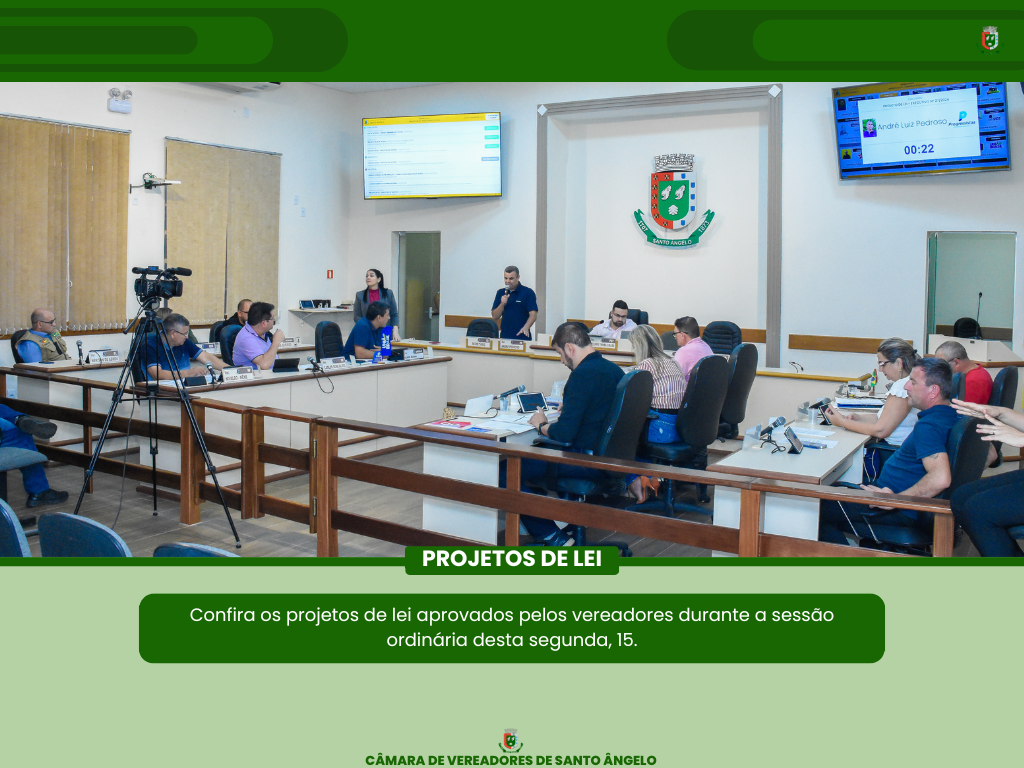 Confira os Projetos de Lei aprovados em Plenário nesta semana