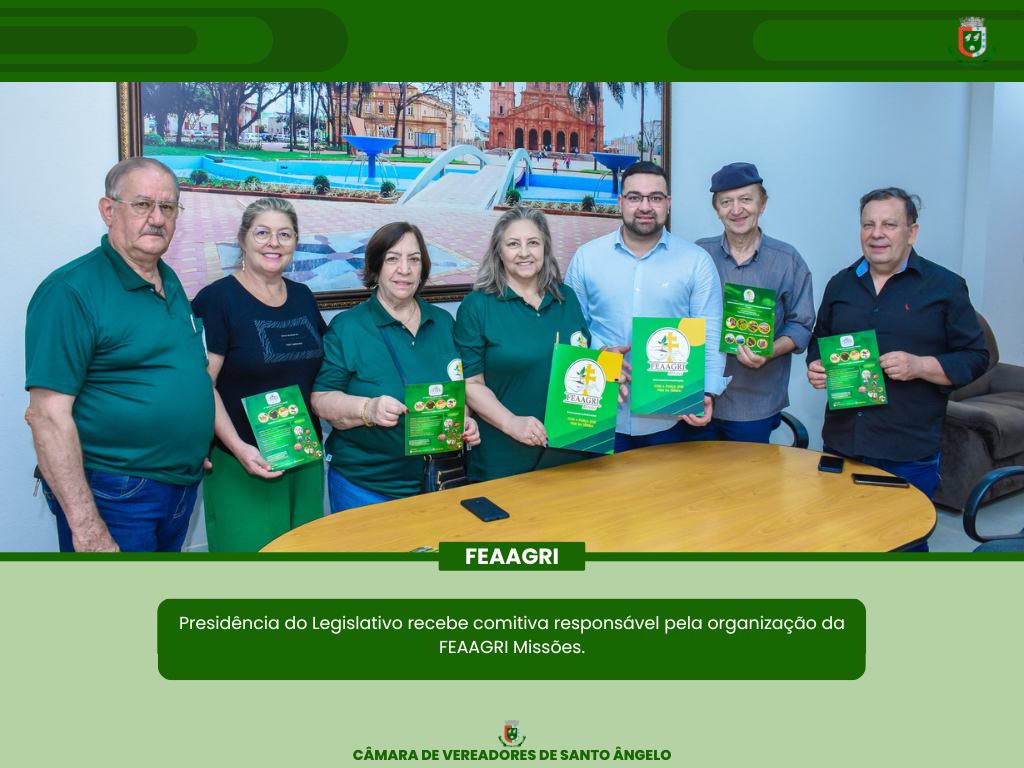 Legislativo recebeu a comitiva da FEAAGRI