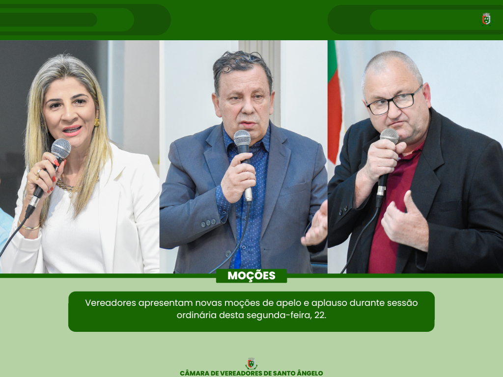 Legislativo aprova moções de apelo e de aplauso