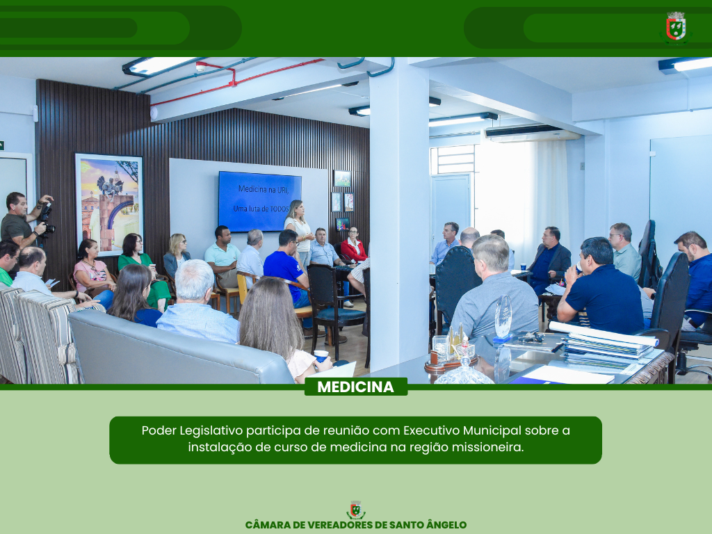 Legislativo participa de reunião com o Executivo Municipal sobre a instalação de um curso de medicina na região missioneira
