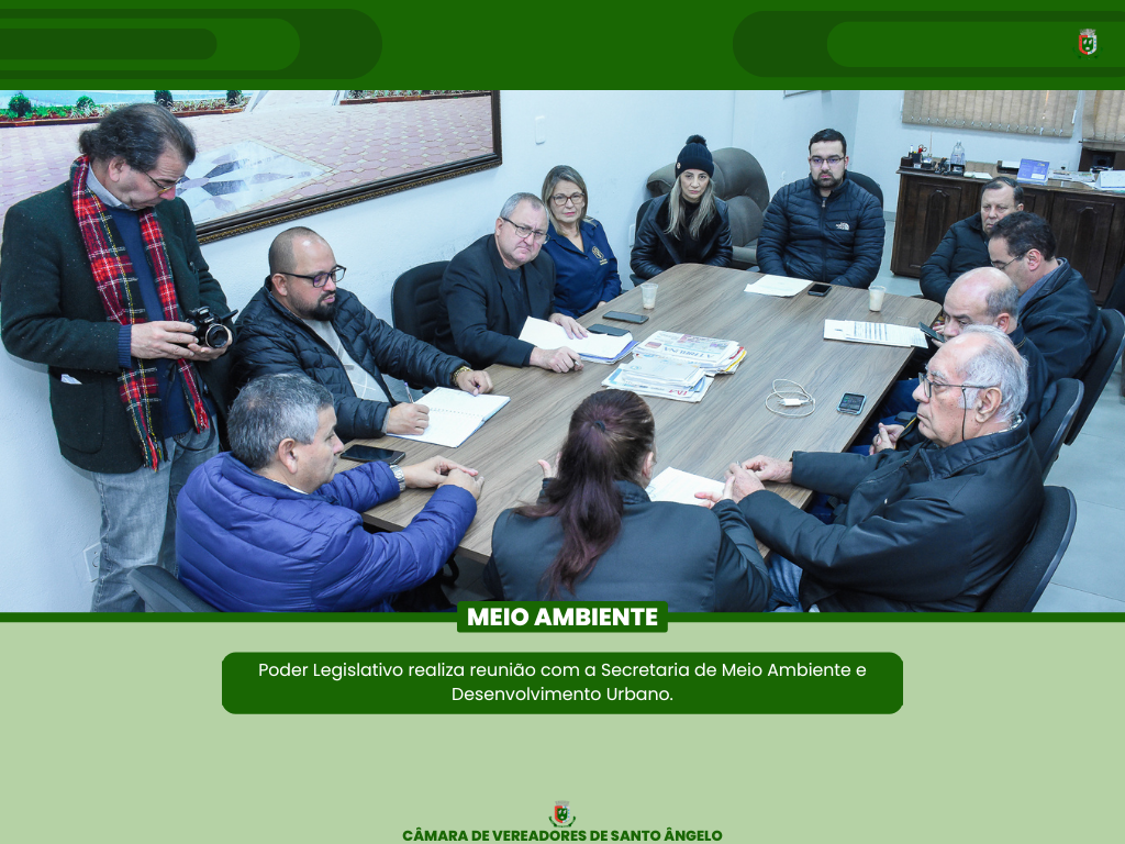 Legislativo realiza reunião para tratar de assuntos relacionados ao meio ambiente