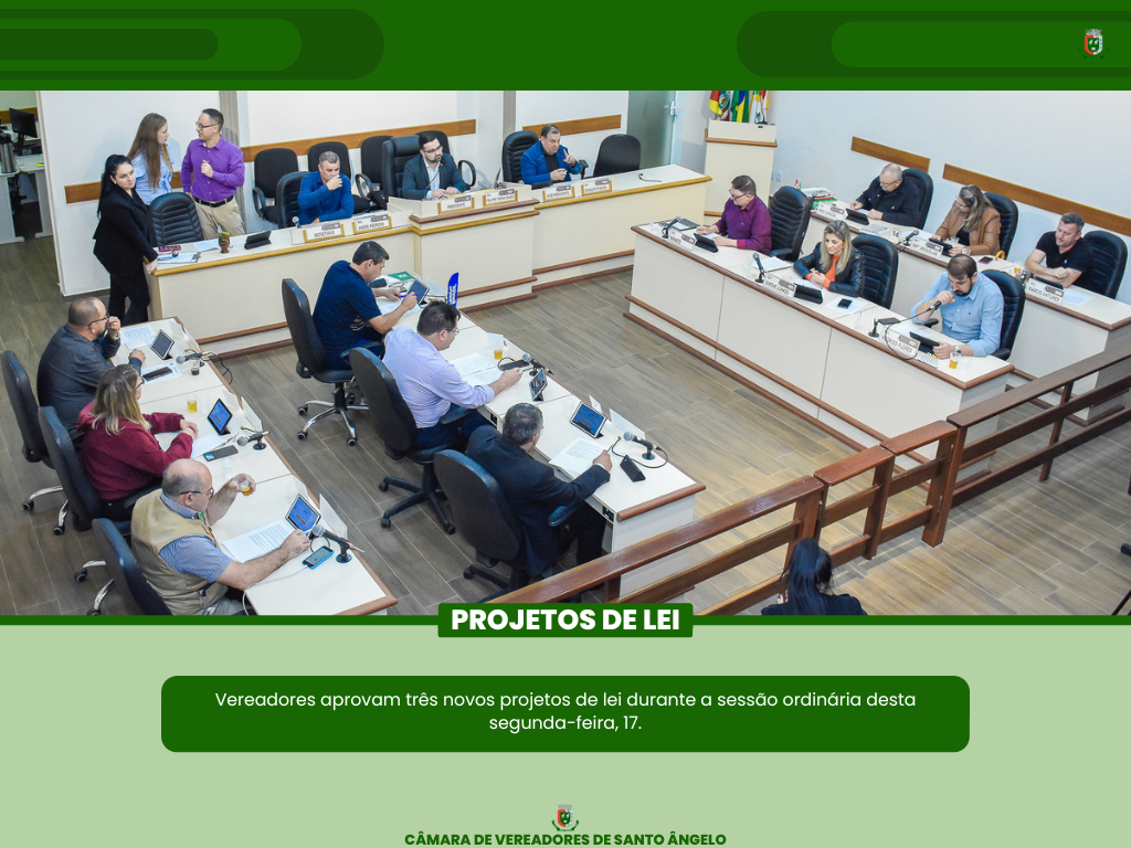 Confira os Projetos de Lei aprovados esta semana