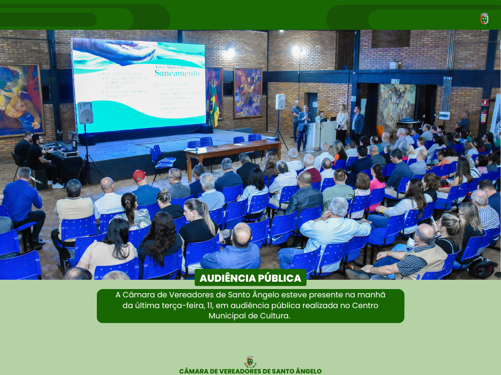  Concessão dos serviços de água e esgotamento sanitário foram discutidos em Audiência Pública