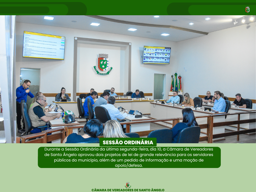 Confira os assuntos deliberados durante a última segunda-feira