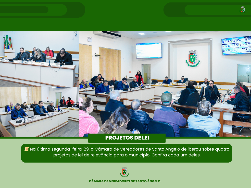 Saiba tudo sobre os Projetos de Lei aprovados durante a Sessão Ordinária