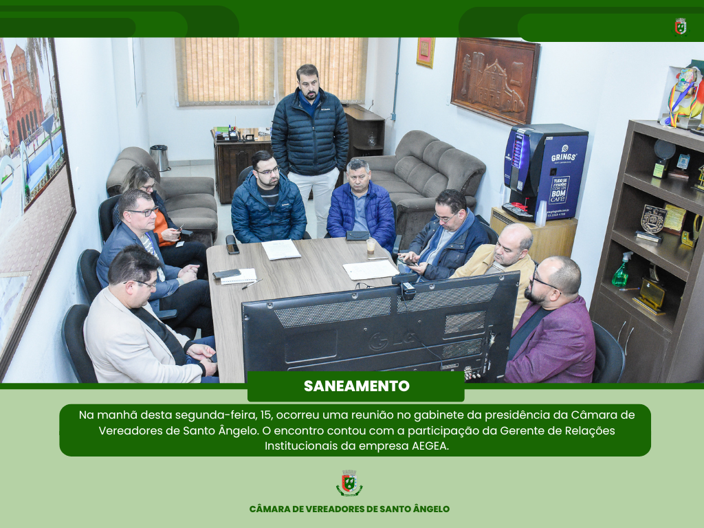 Legislativo realiza reunião com representantes da  empresa AEGEA