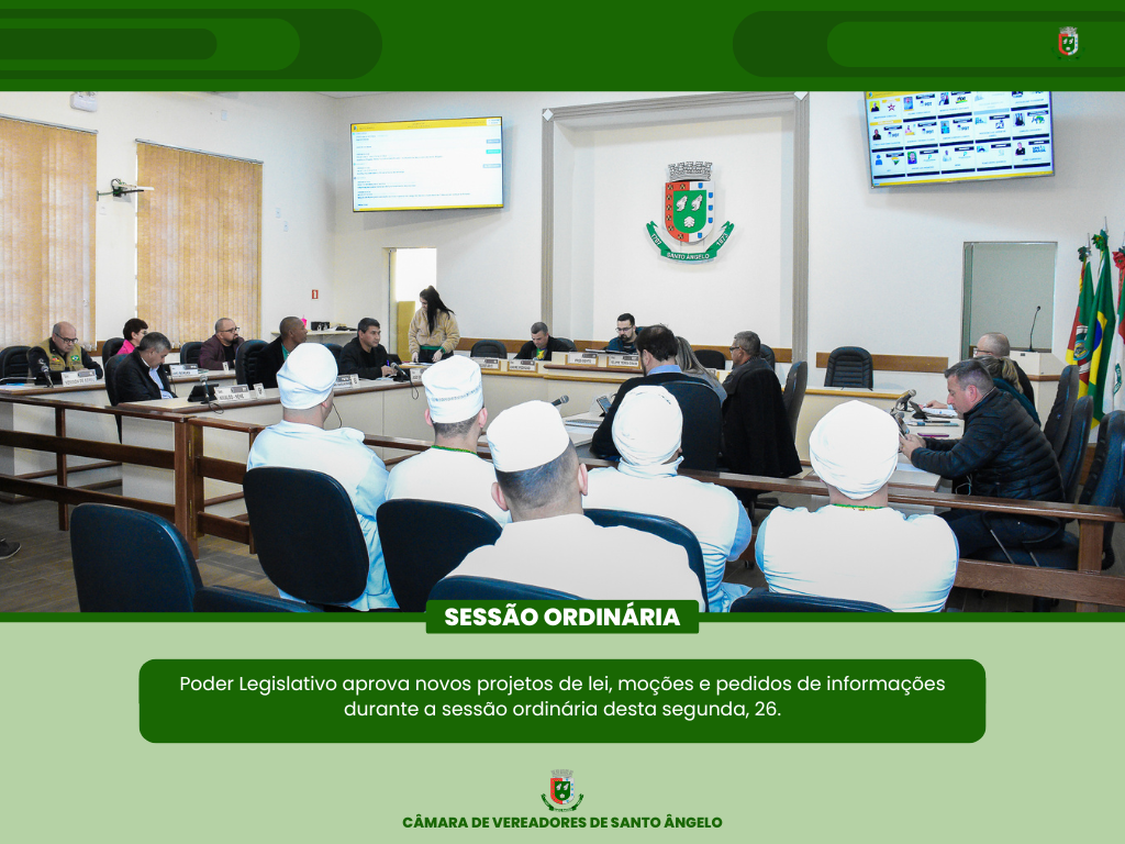 Aprovados novos projetos de lei moções e pedidos de informação em Sessão Ordinária da última segunda-feira