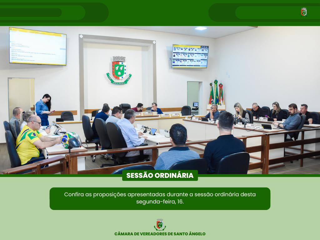 Fique sabendo dos assuntos deliberados na Sessão Ordinária da última segunda-feira
