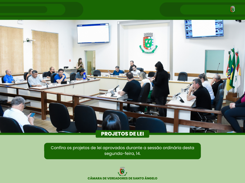 Aprovados dois novos Projetos de Lei pelo Legislativo