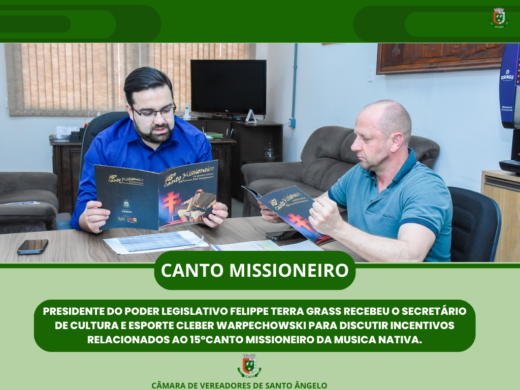 Economia no Legislativo em 2024 garante apoio ao 15º Canto Missioneiro