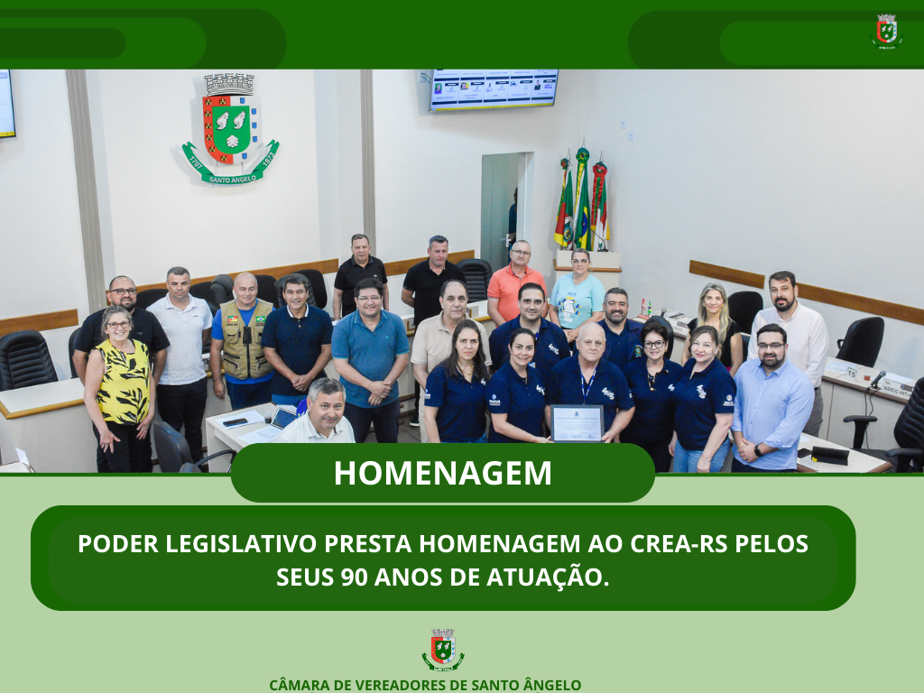 Poder Legislativo prestou homenagem ao Conselho Regional de Engenharia e Agronomia do Rio Grande do Sul