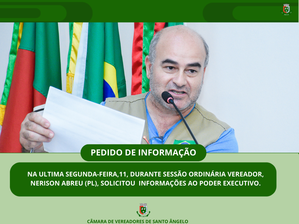 Câmara aprova Pedido de Informação