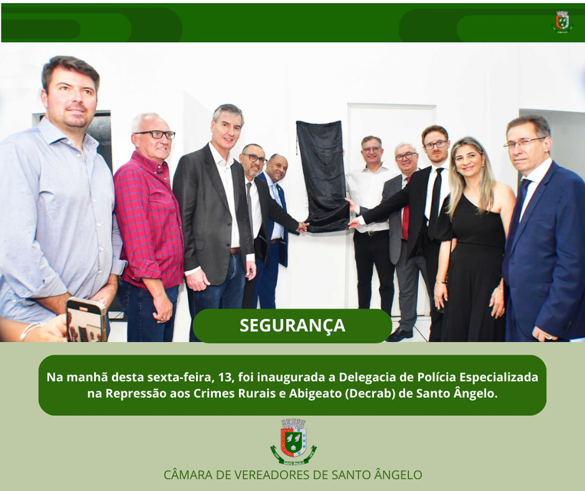  Inaugurada a Delegacia de Polícia Especializada na Repressão aos Crimes Rurais e Abigeato (Decrab)