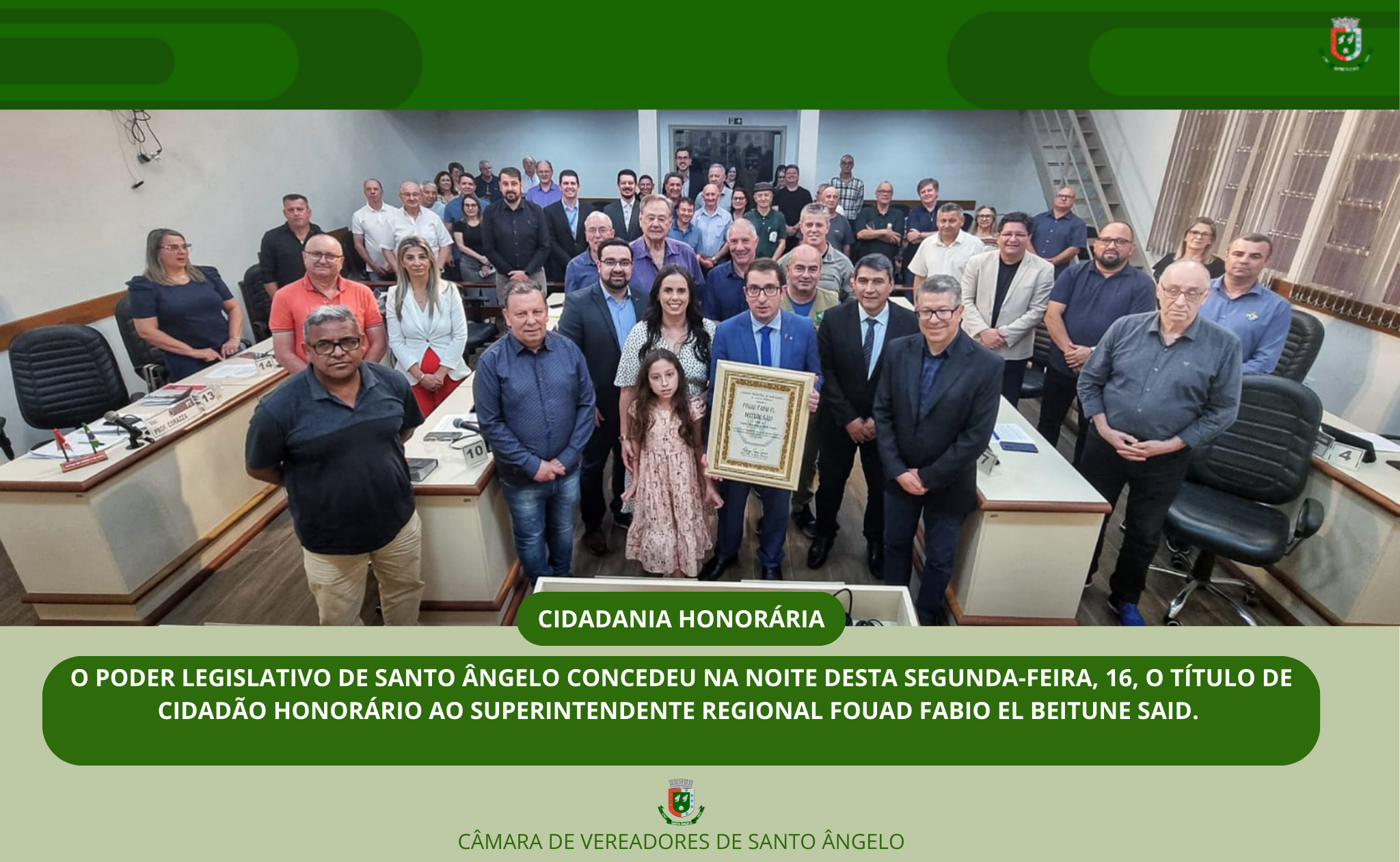 Fouad Fabio El Beitune Said Recebe título de Cidadão Honorário